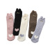 Autumn and winter coral velvet thick warmth embroidery cat paw socks NSFN9360