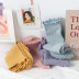 Calcetines de algodón de mujer transpirable fina de encaje de color sólido de otoño e invierno NSFN9371