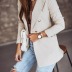 spring solid color long-sleeved double-breasted suit jacket  NSYD9381