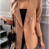 spring solid color long-sleeved double-breasted suit jacket  NSYD9381