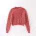 simple plush round neck sweater  NSAM9388