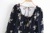Square Neck Tie Print Waist Dress NSAM9394