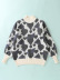 half high neck contrast color loose long sleeve pullover sweater NSAM9402