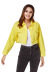 yellow loose short casual all-match denim jacket NSSY9453