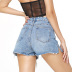 summer plus size ripped denim shorts  NSSY9473