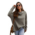 suéter de punto de color sólido de cuello alto de moda NSKA9615