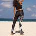 digital printing high waist sports leggings  NSLX9718