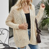 fashion new loose solid color knitted cardigan NSYH9722