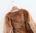 faux fur effect warm slim short long sleeve cardigan jacket  NSAM9804