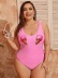 sexy plus size one-piece swimsuit  NSHL9849