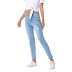 stretch slimming holes jeans  NSSY9872