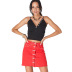 denim spring and summer red skirt NSSY9883