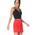 denim spring and summer red skirt NSSY9883