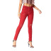 red high waist slim casual jeans NSSY9882