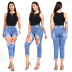 Plus Size Street Ripped Jeans NSSY9914