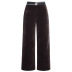 straight-leg elastic elastic waist high waist corduroy casual pants  NSYY9925