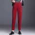 Winter corduroy high waist micro-elastic solid color pants  NSYY9973