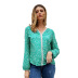 women s lace stitching new floral long sleeve casual top  NSAL10195