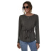 round neck pullover long sleeve top NSAL10208