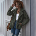 solid color lapel casual double-breasted loose women s jacket NSDF10212