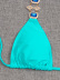 bikini halter sexy con cadena de cristal de zafiro de color sólido NSZO10227