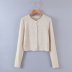 two-color women s knitted cardigan jacket NSAM10418