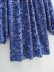 Blue floral long-sleeved dress  NSAM10427