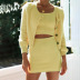 fashion women s plush knitted camisole skirt jacket three-piece  NSYI10482