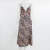 sexy sling wrapped chest bow spotted print dress NSYI10512