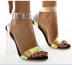 new women s transparent high-heeled thick-heeled buckle sandals NSSO10599