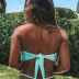 New sexy bikini split solid color printed mesh swimsuit NSHL10631