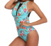 New One Piece Conservative Lace Pleated Swimwear  NSHL10634