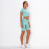 Seamless short-sleeved hip-lifting high waist fitness suit  NSNS10661