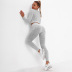 seamless knitted camouflage jacquardlong sleeve striped trousers yoga suit NSNS10668