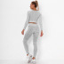 seamless knitted camouflage jacquardlong sleeve striped trousers yoga suit NSNS10668