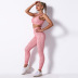 Printed Hip-Lifting Yoga Bra Moisture Wicking Fitness Pants Set NSNS10688