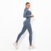 seamless crescent tight elastic long sleeve yoga suit  NSNS10721