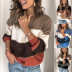color stitching round neck sweater  NSLK10734
