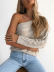 sexy strapless long-sleeved knit sweater  NSLK10742