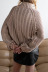 solid color casual pullover jacquard turtleneck sweater NSLK10773