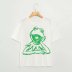 loose cartoon print frog puppet T-shirt   NSAM10809