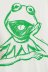 loose cartoon print frog puppet T-shirt   NSAM10809