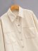 all-match casual washed white denim jacket  NSAM10875