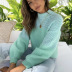 autumn and winter green long-sleeved sweaters  NSLK10894