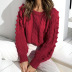 solid color casual chain link sweater  NSLK10897