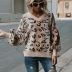 autumn leopard print jacquard sweater  NSLK10906