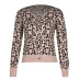 leopard print jacquard casual long sleeve V-neck cardigan sweater NSLK10905