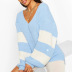 solid color lantern sleeve sweater NSLK10912