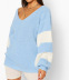 solid color lantern sleeve sweater NSLK10912