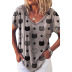 new casual v-neck pullover letter pattern top  NSSI10929